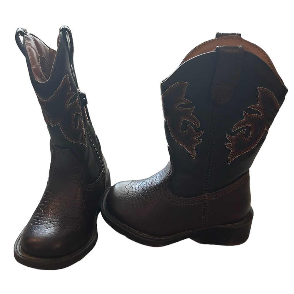 Magellan Brown toddler cowboy boot